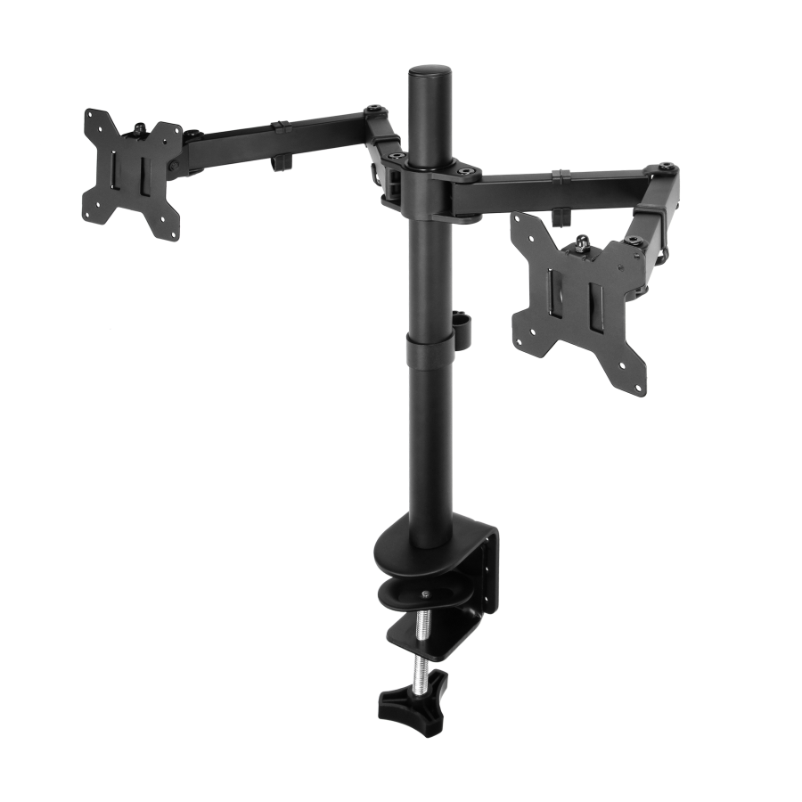Full motion dual monitor arm, 13"-27″